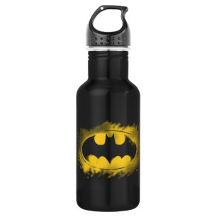 Batman Symbol   Schwarz-Gelb-Logo Edelstahlflasche
