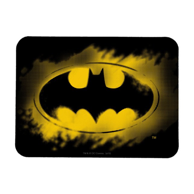 Batman Symbol | Schwarz-Gelb-Logo Magnet (Horizontal)