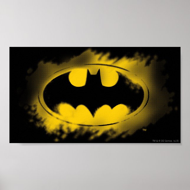 Batman Symbol | Schwarz-Gelb-Logo Poster (Vorne)