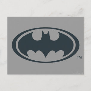 Batman Symbol Schwarz-Weiß-Logo Postkarte