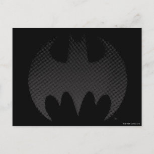 Batman Symbol Schwarz-weißes Logo Postkarte