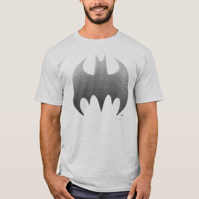 Batman Symbol | Schwarz-weißes Logo T-Shirt (Vorderseite)