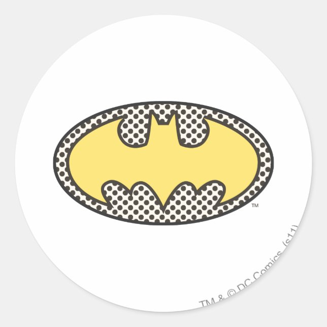 Batman Symbol | Showtime-Logo Runder Aufkleber (Vorderseite)