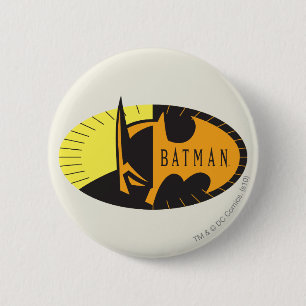 Batman Symbol   SILHOUETTE Button