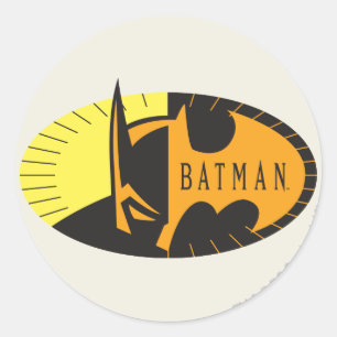 Batman Symbol   SILHOUETTE Runder Aufkleber