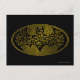 Batman Symbol   Skulpturen im Bat-Logo Postkarte