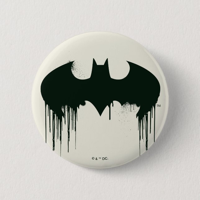 Batman Symbol | Spraypainlogo Button (Vorderseite)