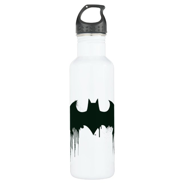 Batman Symbol | Spraypainlogo Edelstahlflasche (Vorderseite)