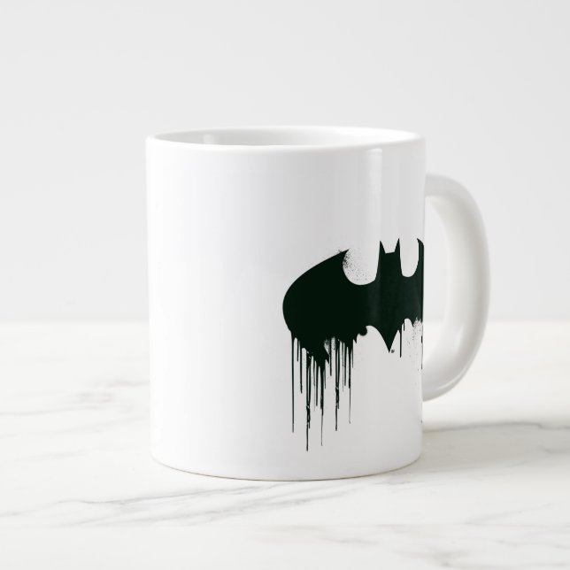Batman Symbol | Spraypainlogo Jumbo-Tasse (Vorderseite Rechts)