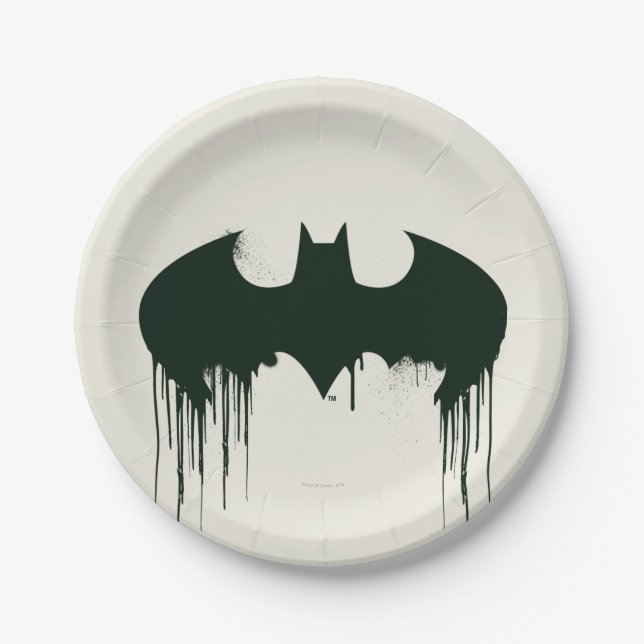 Batman Symbol | Spraypainlogo Pappteller (Vorderseite)