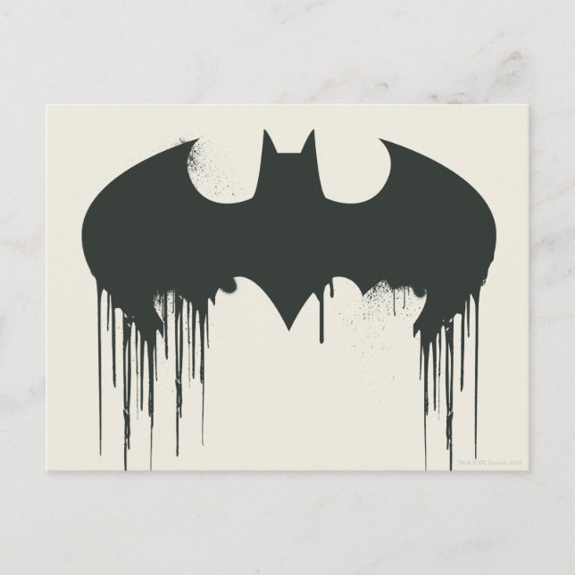 Batman Symbol | Spraypainlogo Postkarte (Vorderseite)