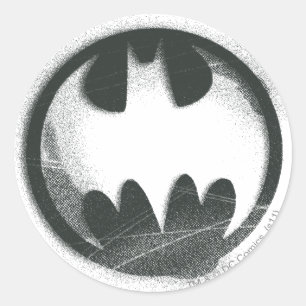 Batman Symbol   Spraysymbol-Logo Runder Aufkleber