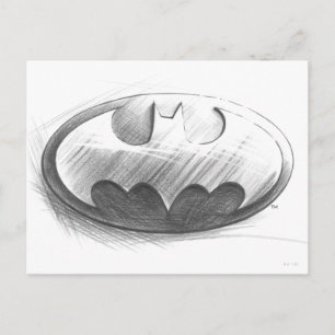 Batman Symbol   Zeichnend Zeichen Postkarte