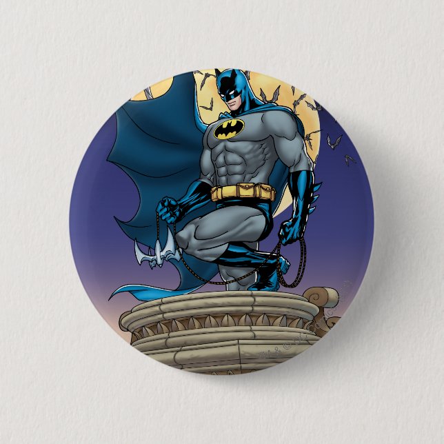 Batman Szenen - Mondseitenansicht Button (Vorderseite)
