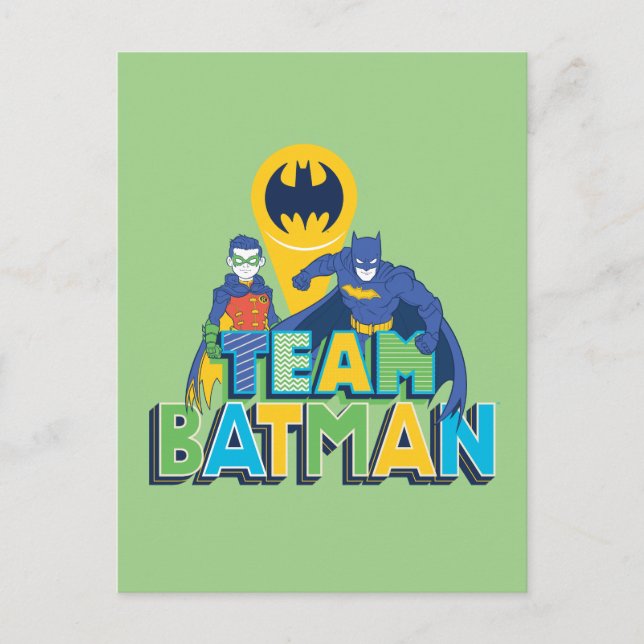 Batman | Team Batman & Robin Postkarte (Vorderseite)