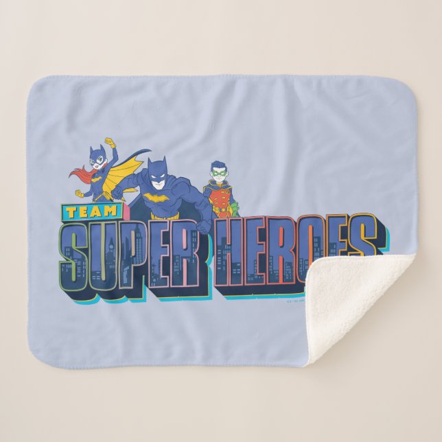Batman | Team Super Heroes Sherpadecke (Vorderseite (Horizontal))