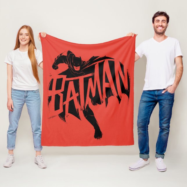 Batman-Tintenpinsel-Name Fleecedecke (Beispiel)