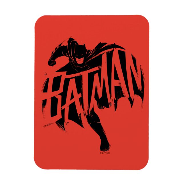 Batman-Tintenpinsel-Name Magnet (Vertikal)