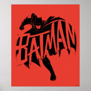 Batman-Tintenpinsel-Name Poster