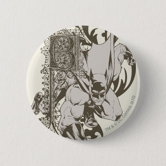 Batman und Dekorationsbrief B Button (Vorderseite)