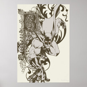 Batman und Dekorationsbrief B Poster