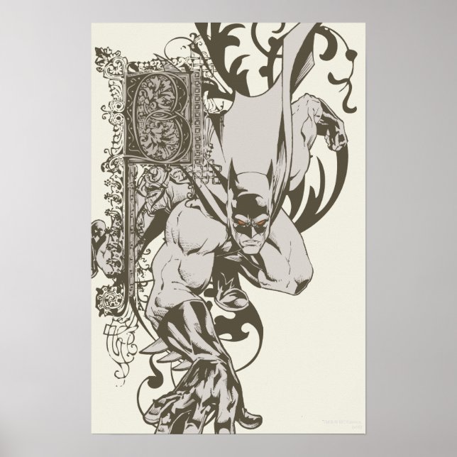 Batman und Dekorationsbrief B Poster (Vorne)