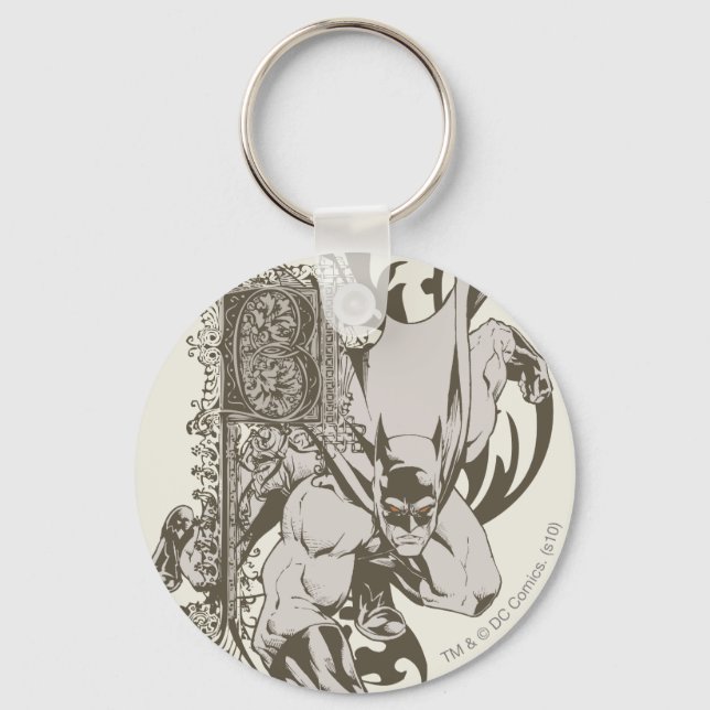 Batman und Dekorationsbrief B Schlüsselanhänger (Vorderseite)