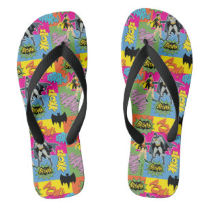 Batman und Robin   Action Handshake Muster Flip Flops