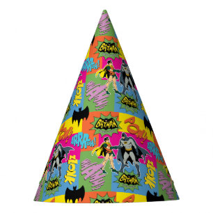 Batman und Robin Action Handshake Muster Partyhütchen
