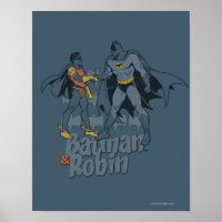 Batman und Robin bedrückte Grafik
