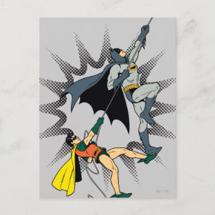Batman und Robin Climb Postkarte