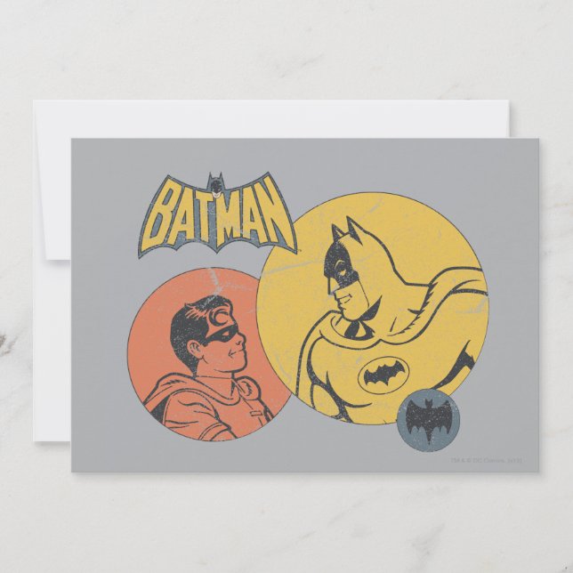 Batman und Robin Graphic - gestört Einladung (Vorderseite)