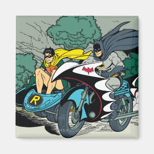 Batman und Robin im Batcycle Magnet