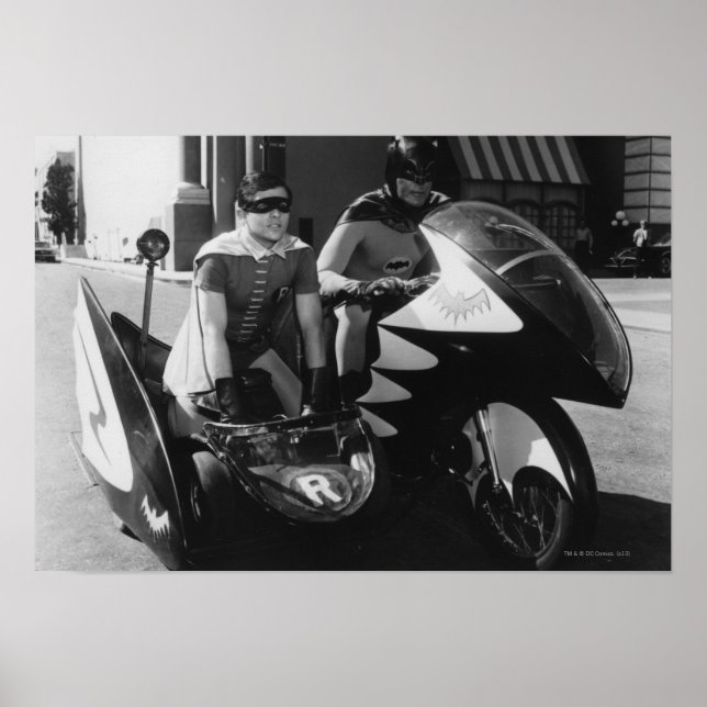 Batman und Robin in Batcycle Poster (Vorne)