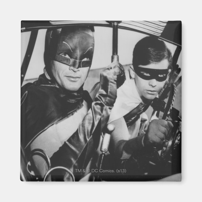 Batman und Robin in Batmobile Magnet (Vorne)