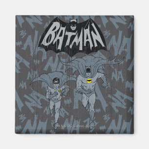 Batman und Robin mit Logo-bedrückte Grafik Magnet