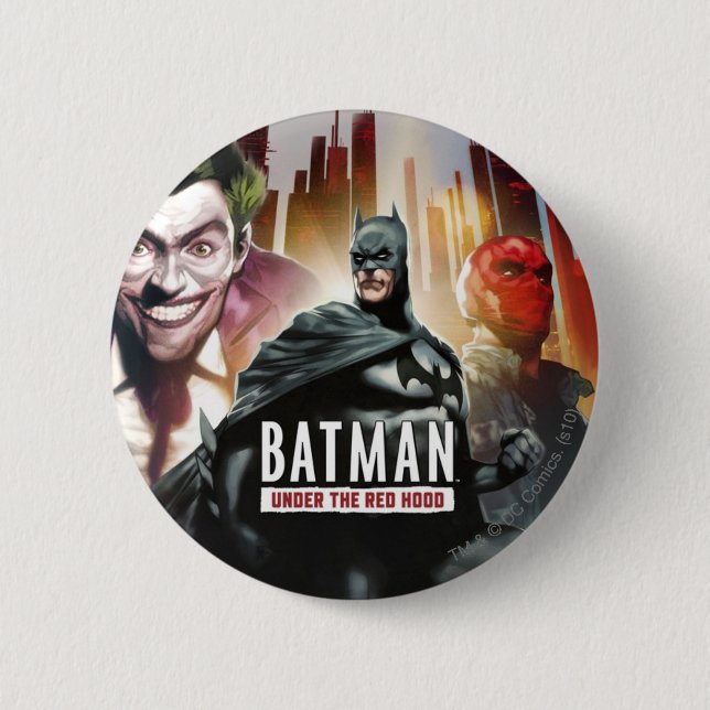Batman unter der Roten Hood Button (Vorderseite)