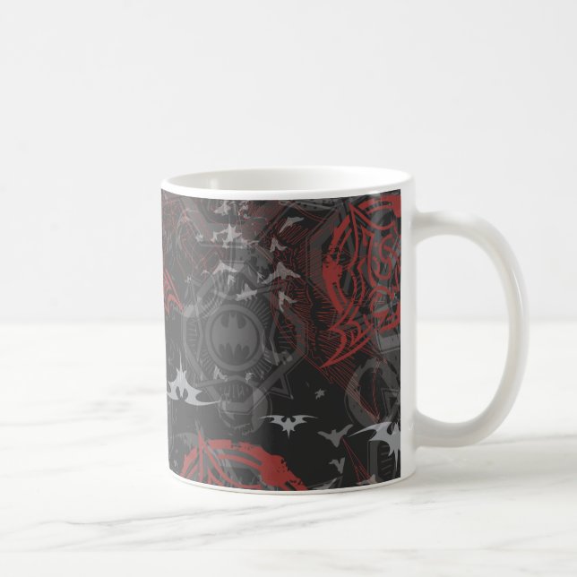 Batman Urban Legends - Bat Briefmarke Pattern Schw Tasse (Rechts)