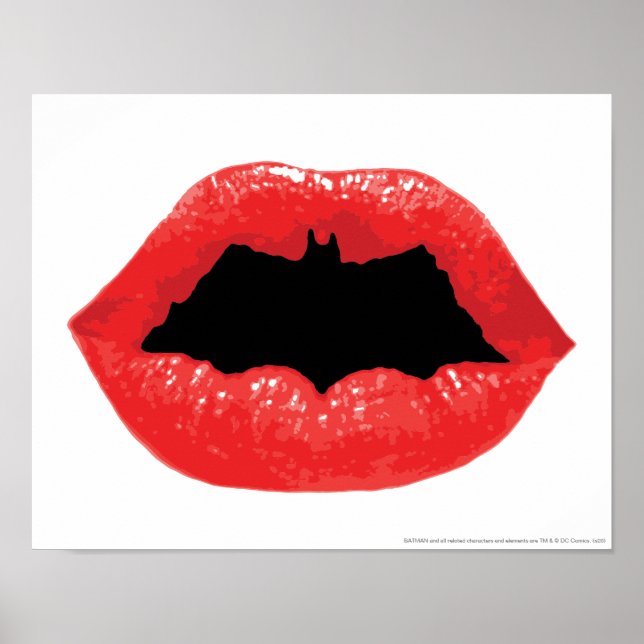 Batman Valentine | Becken - Lippen Poster (Vorne)