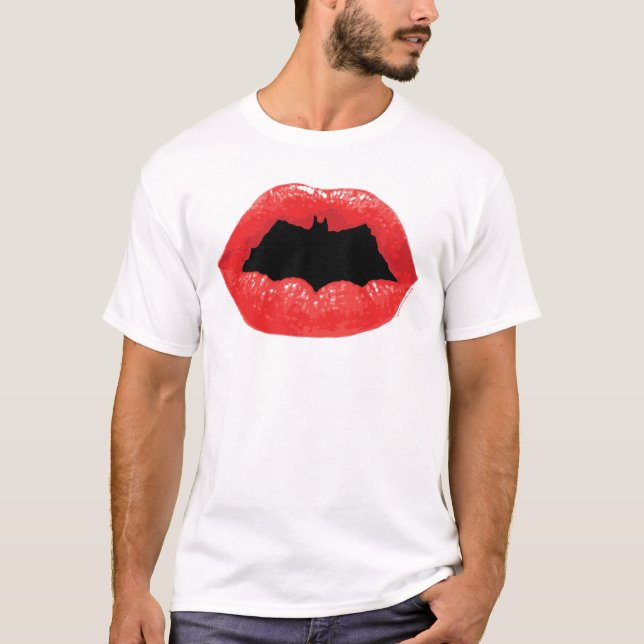 Batman Valentine | Becken - Lippen T-Shirt (Vorderseite)