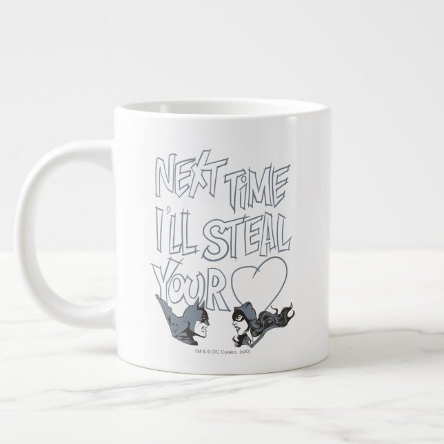 Batman Valentine |Catwoman - ich stehle dir das He Jumbo-Tasse (Links)