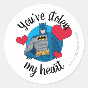 Batman Valentine   Du hast mir das Herz gestohlen Runder Aufkleber