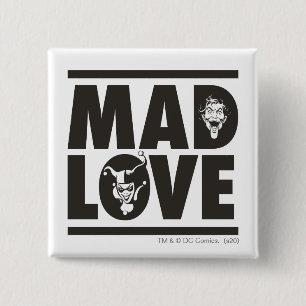 Batman Valentine   Joker & Harley - Mad Liebe Button