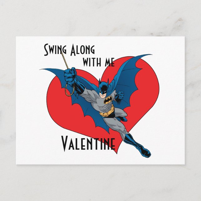 Batman Valentine | Mit mir Feiertagspostkarte (Vorderseite)