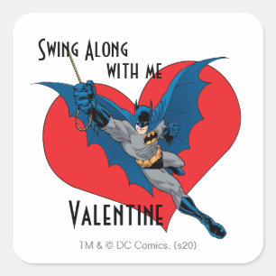 Batman Valentine   Mit mir Quadratischer Aufkleber