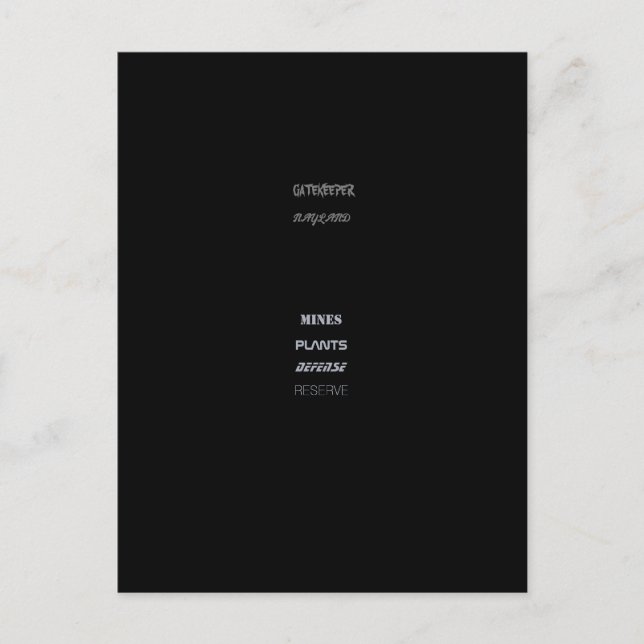 BATMAN VAR ENTWURF DER Postkarte (Vorderseite)