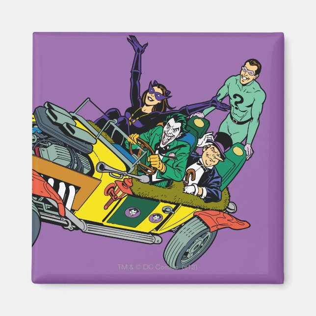 Batman Villains in Jokermobile Magnet (Vorne)