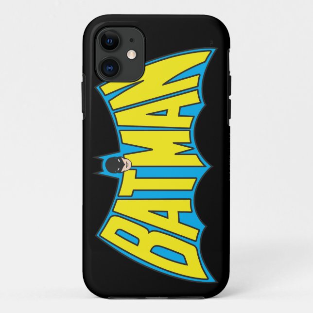 Batman | Vintages Gelbblau-Logo Case-Mate iPhone Hülle (Rückseite)