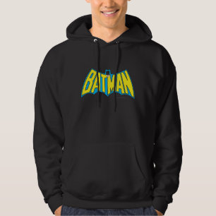 Batman Vintages Gelbblau-Logo Hoodie