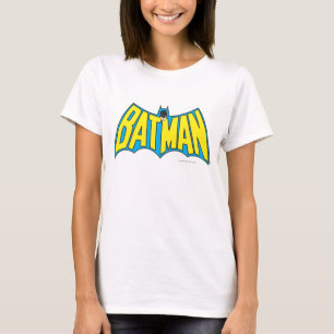 Batman Vintages Gelbblau-Logo T-Shirt